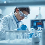 A Scientist Performing Kinase Assay Services Custom Assay Development